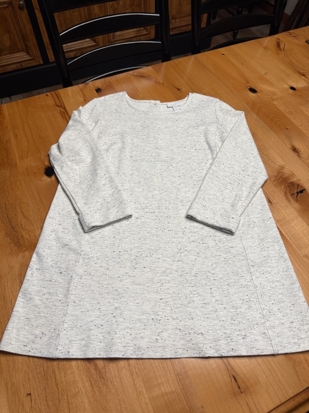 Cute J. Jill Heathered White with Black Flecks  Medium Size  Tunic Top